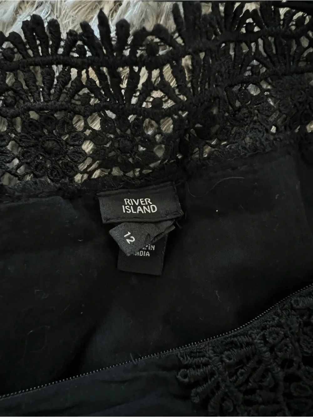 River Island Black Lace Cotton Dress - Picture 13 of 15